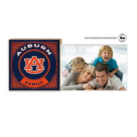 1074102114: Floating Picture Frame Family Retro  Auburn Tigers