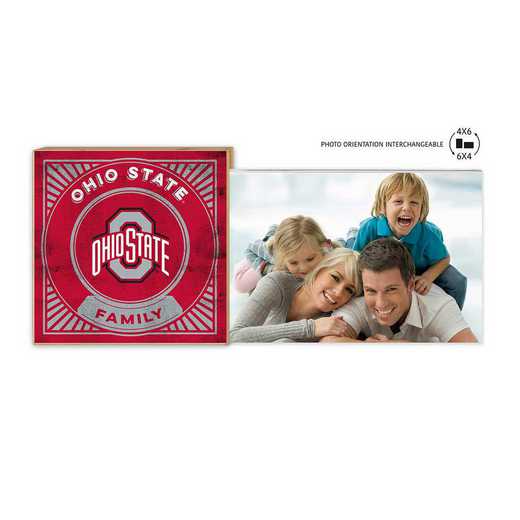 1074102387: Floating Picture Frame Family Retro  Ohio State Buckeyes