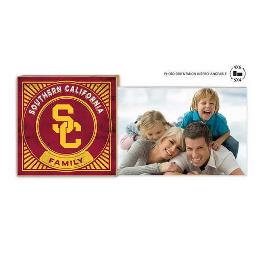 1074102443: Floating Picture Frame Family Retro  Southern California Trojans