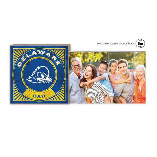 1074103197: Floating Picture Frame Proud Dad Retro  Delaware Fightin Blue Hens