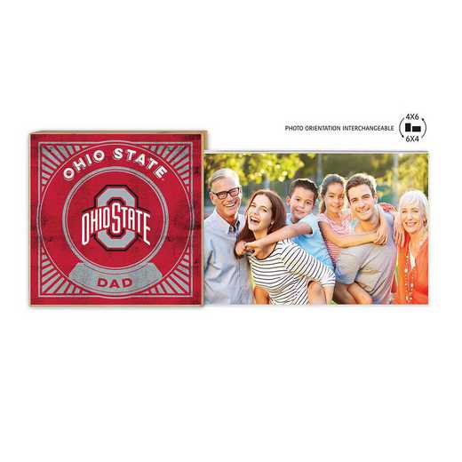 1074103387: Floating Picture Frame Proud Dad Retro  Ohio State Buckeyes