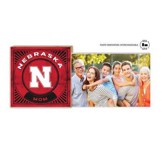 1074104354: Floating Picture Frame Proud Mom Retro  Nebraska Cornhuskers