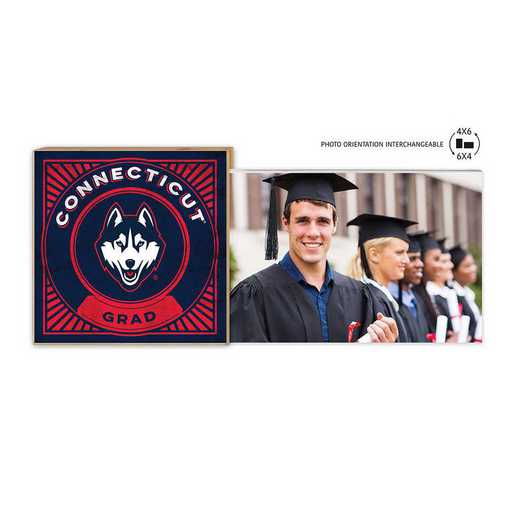 1074105190: Floating Picture Frame Proud Grad Retro  Connecticut Huskies
