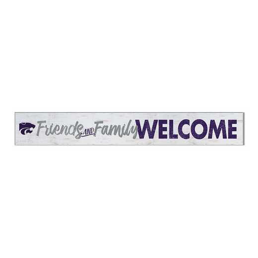 1079101280: 5x36 Welcome Door Sign Kansas State Wildcats