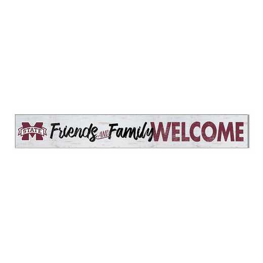 1079101337: 5x36 Welcome Door Sign Mississippi State Bulldogs