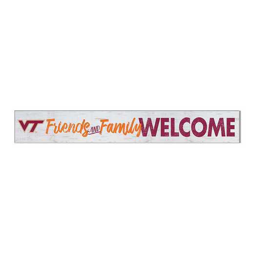1079101501: 5x36 Welcome Door Sign Virginia Tech Hokies