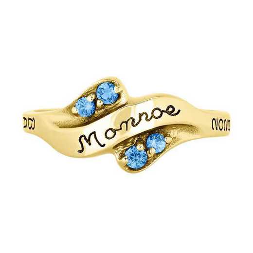 Monroe Bronx Women's Seawind  with Diamonds and Birthstone College Ring