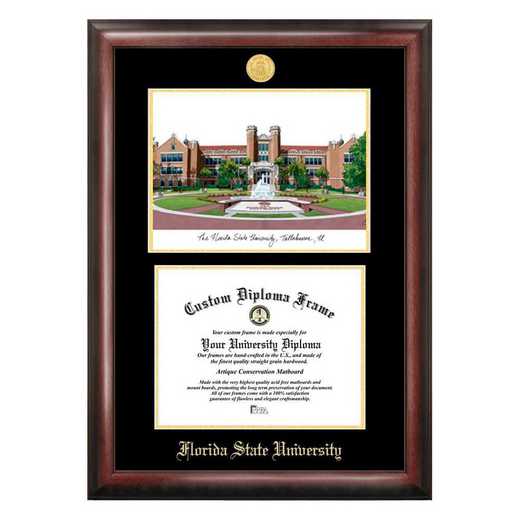 Campus Images Florida State University Mahogany Finished Wood Diploma Frame with Campus Lithograph