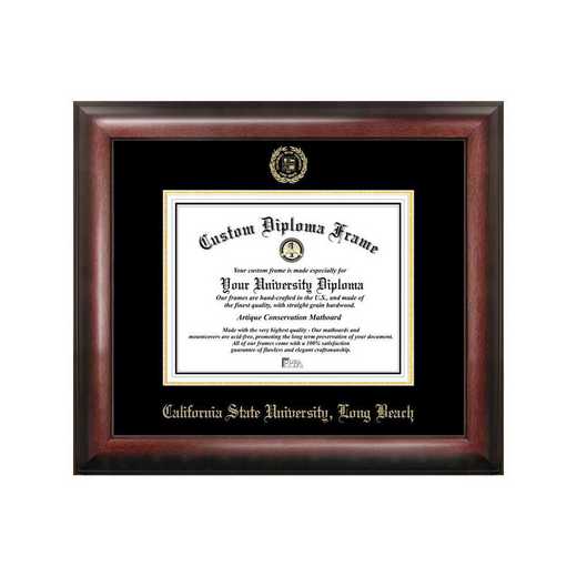 123-CalStLB-STD: Cal State Long Beach 11w x 8.5h Gold Embossed Diploma Frame