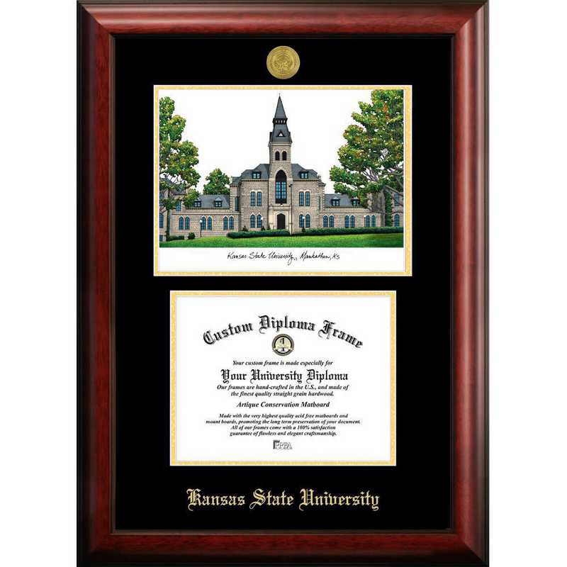 Campus Images Kansas State University Mahogany Finished Wood Diploma ...