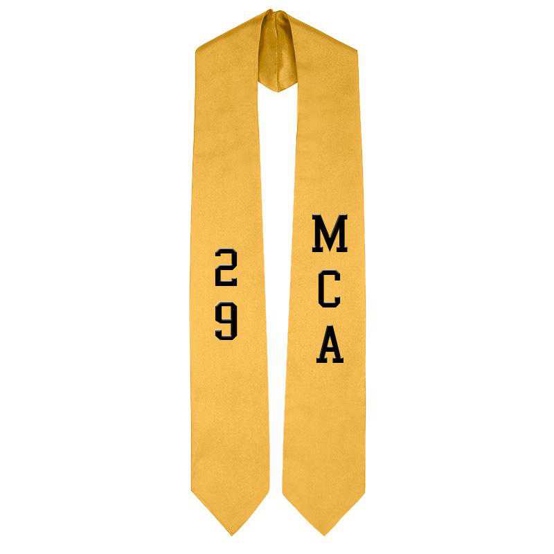 Personalized Satin Stole with Passion Patches
