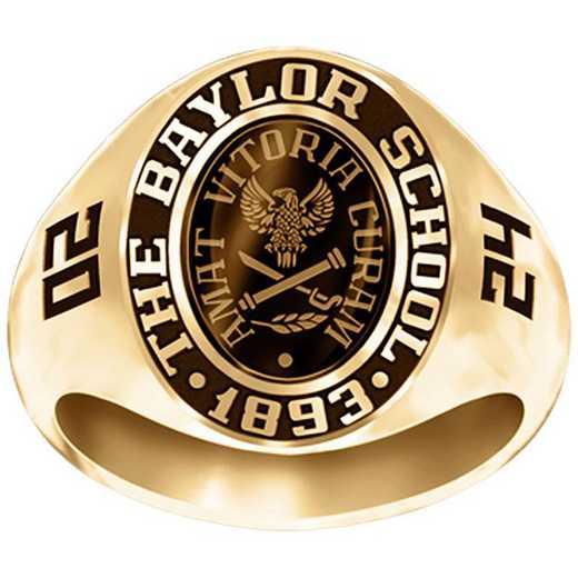 The Baylor School Women's Small Black Onyx Ring