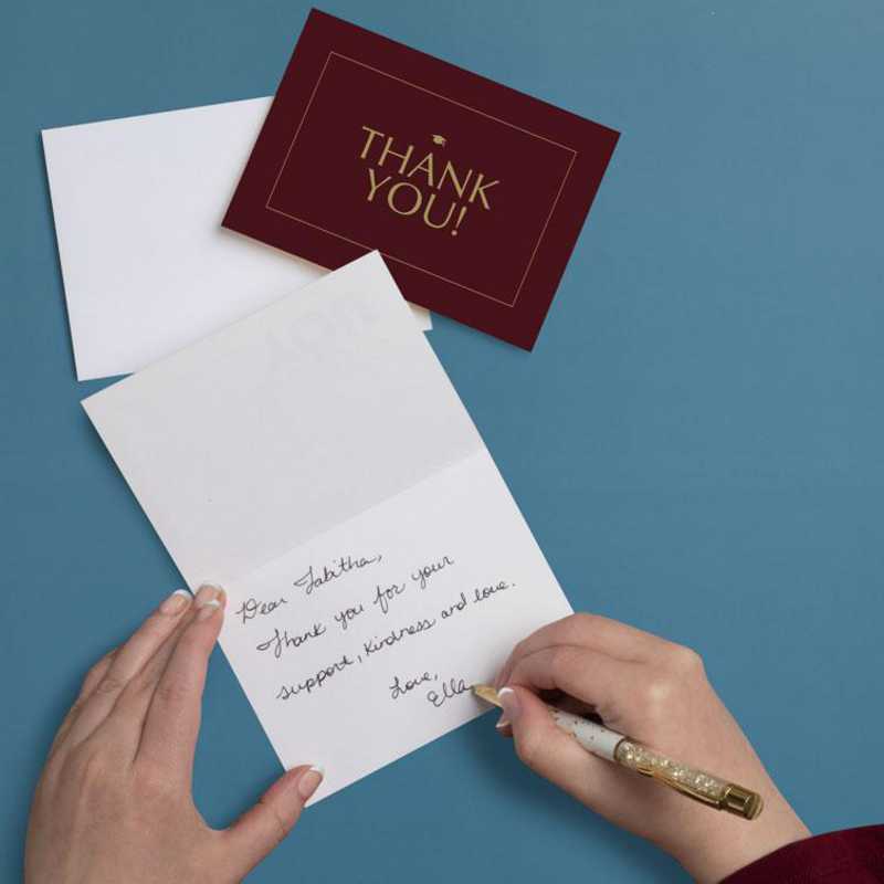 Color Block Graduation Thank You Note
