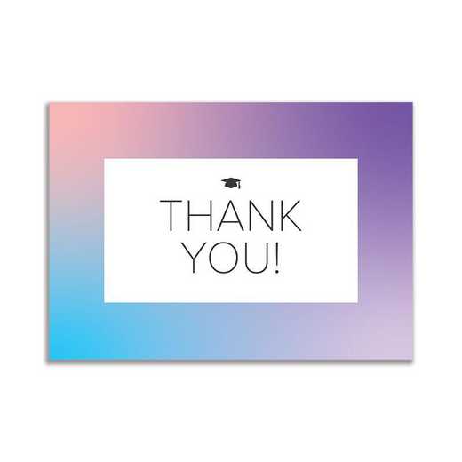 Neon Ombre Graduation Thank You Note