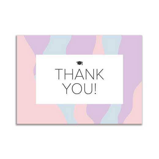 Waves of Color Graduation Thank You Note