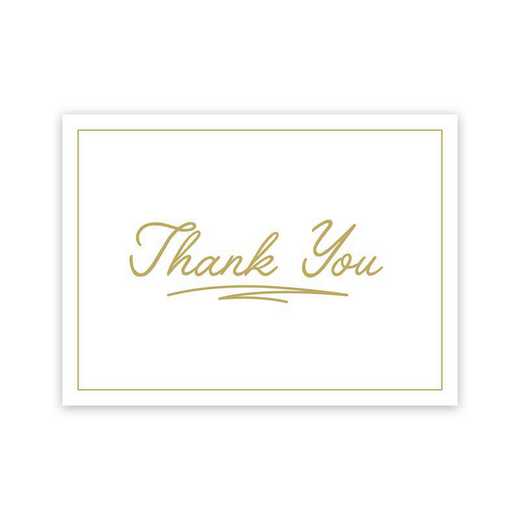 Classic Gold Graduation Thank You Notes