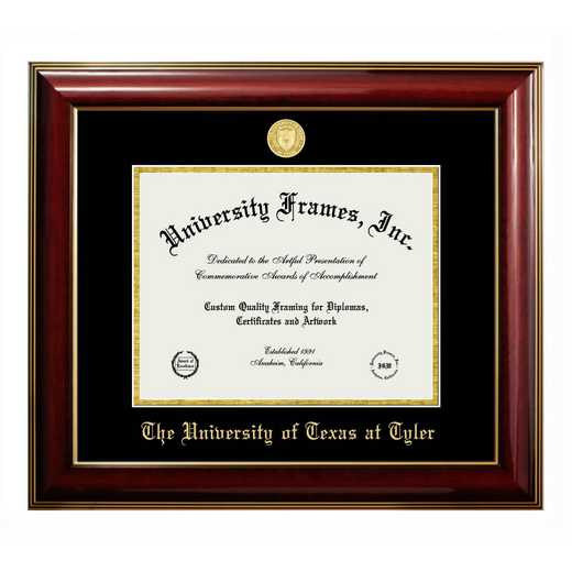 TX5979GED: UT Tyler 11w x 8.5h Gold Embossed Diploma Frame