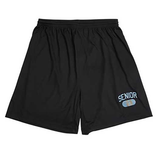 Men's 2023 Senior Logo Mesh Athletic Shorts, Black