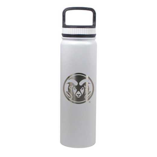 BDSE24-WH-130788: 24 OZ WHITE STAINLESS BOTTLE