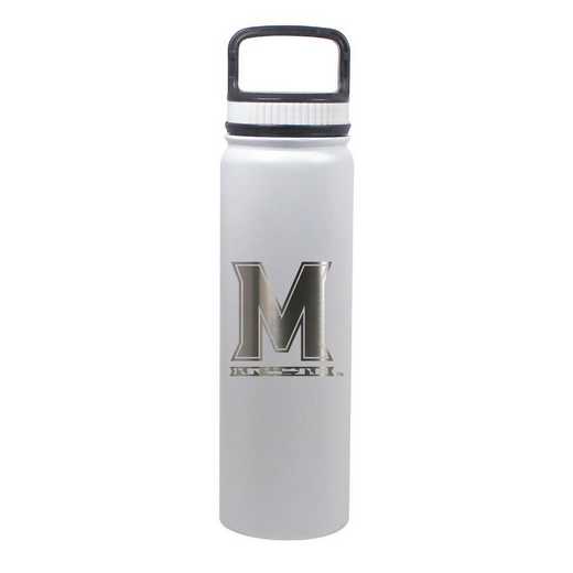 BDSE24-WH-131087: 24 OZ WHITE STAINLESS BOTTLE