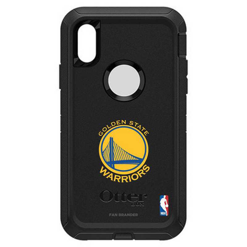 Otterbox Black Iphone Xr Defender Series Case With Golden State Warriors Primary Mark Design