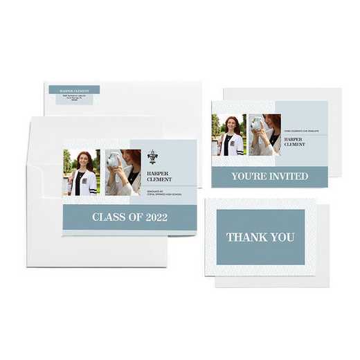 Simply Chic Graduation Photo Announcement with Stationery Bundle