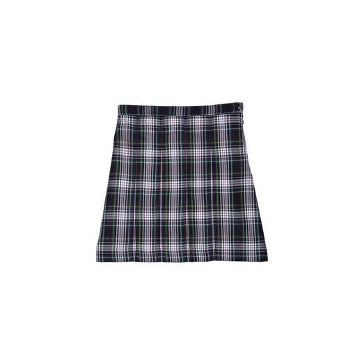 School Uniform Girls Plaid Box Pleat Skirt Top of Knee