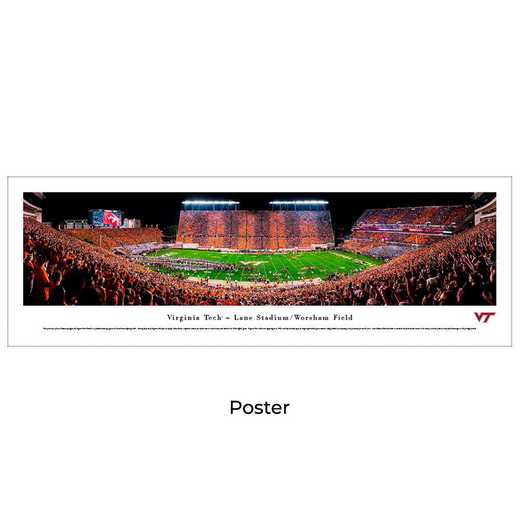 VAT4: Virginia Tech Hokies Football #4 - Stadium Stripe - Unframed