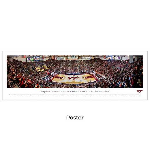 VAT5: BW Virginia Tech Hokies Basketball, Unframed