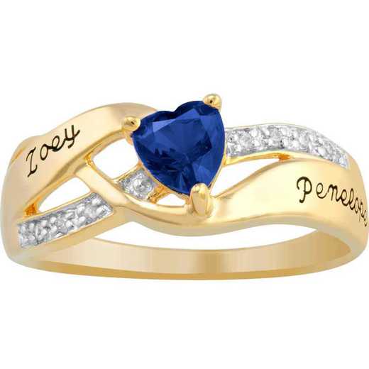Women's Promise Ring with Heart-Shaped Stone: Ardor