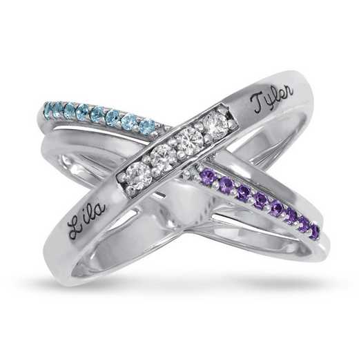 Criss-Cross Personalized Promise Ring: Excite
