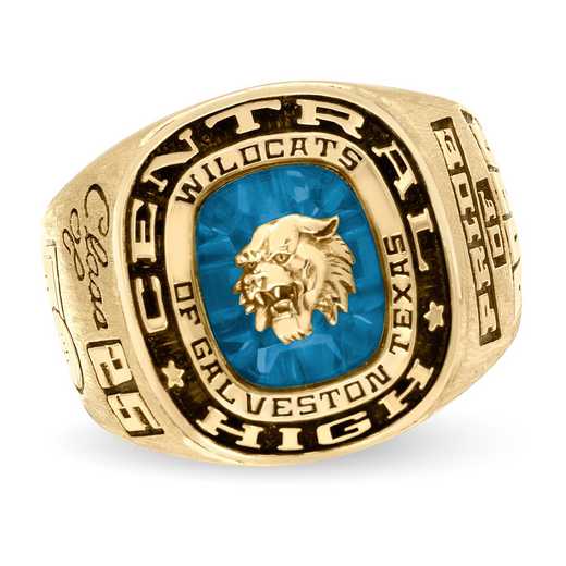 Men’s Athletic Class Ring with Crest or Mascot: All-American