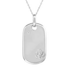 Jewelry Adviser Sterling Silver Rhod-plated US Coast Guard Dog Tag 