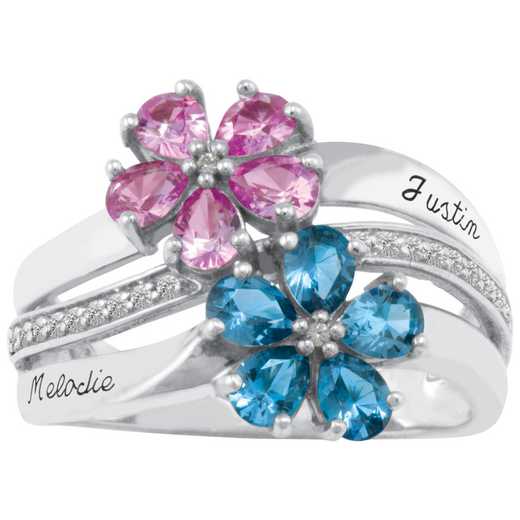 Aspire Multi-Stone Flower Promise Ring