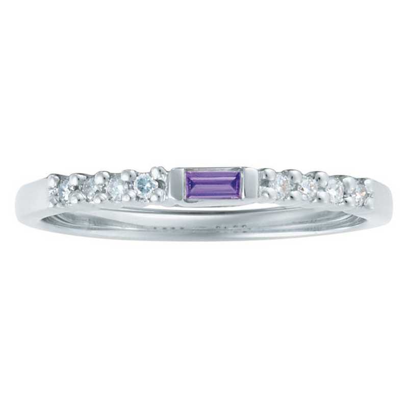 Women's Baguette-Stone Stackable Ring | ArtCarved
