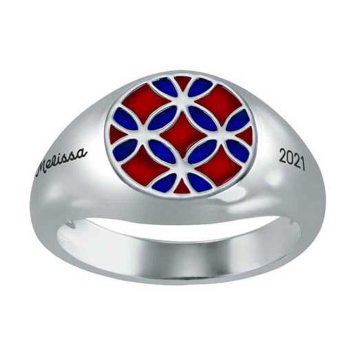 Ladies' Virtuoso Floral Round Top Signet Ring