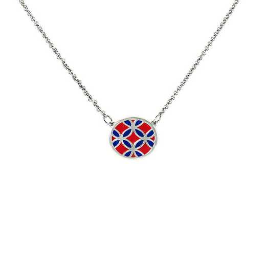 Ladies' Virtuoso Floral Round Pendant Necklace