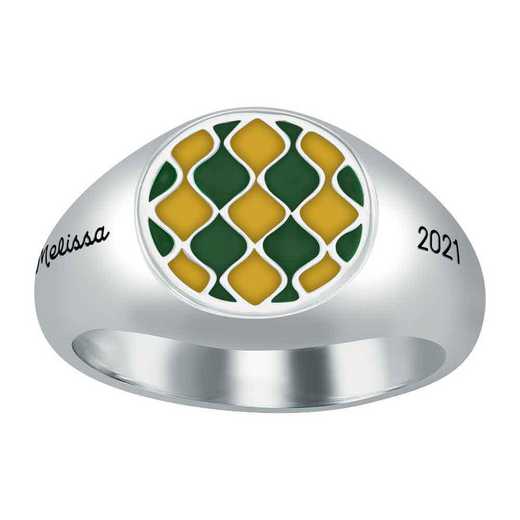 Ladies’ Scholar Moroccan Pattern Round Top Signet Ring