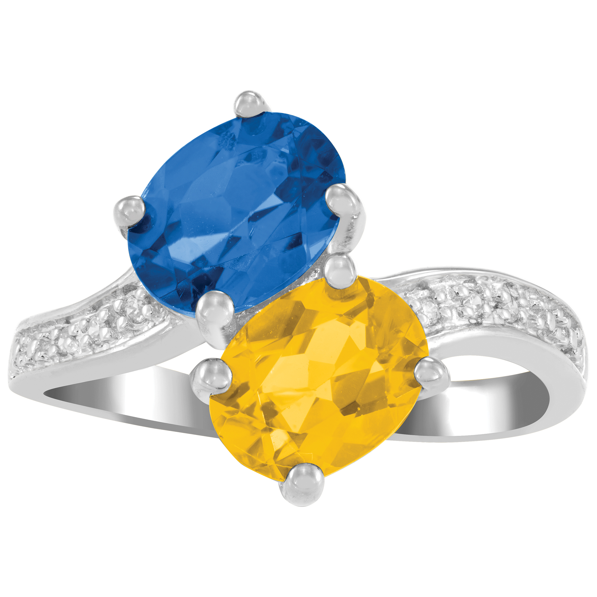 Image of Ladies Oval Birthstone Promise Ring: Honesty