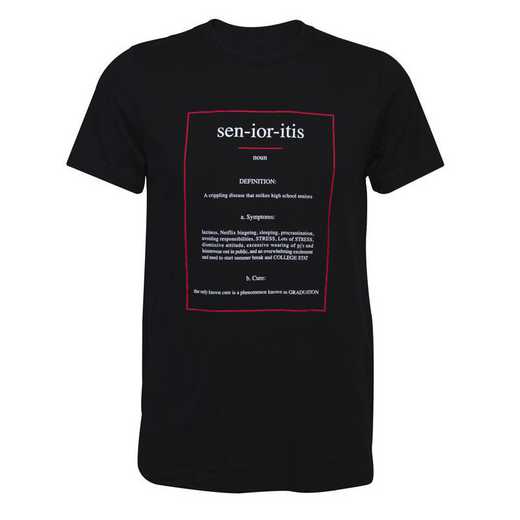 Senioritis 2021 T-Shirt, Black