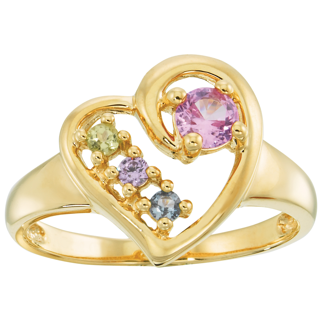 Image of Heart-Shaped Ring with 4-Stones: Inamorata