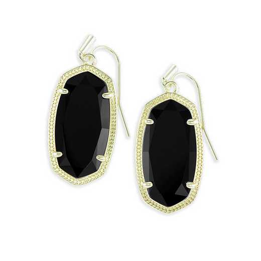 KSDAN-EAR:Womens Fashion Earrings GOLD/BLACK