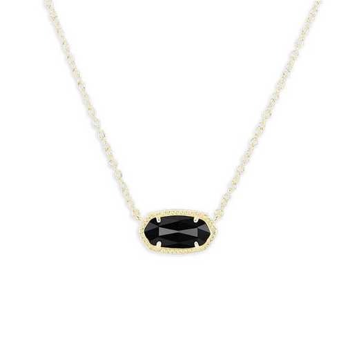 KSELI-NEC:Womens Fashion Necklace GOLD/BLACK