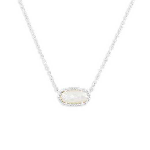 KSELI-NEC:Womens Fashion Necklace RHODIUM/IVORY MOP