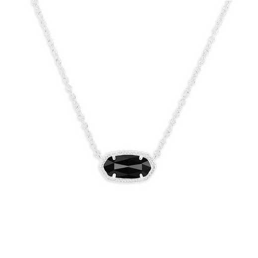 KSELI-NEC:Womens Fashion Necklace RHODIUM/BLACK