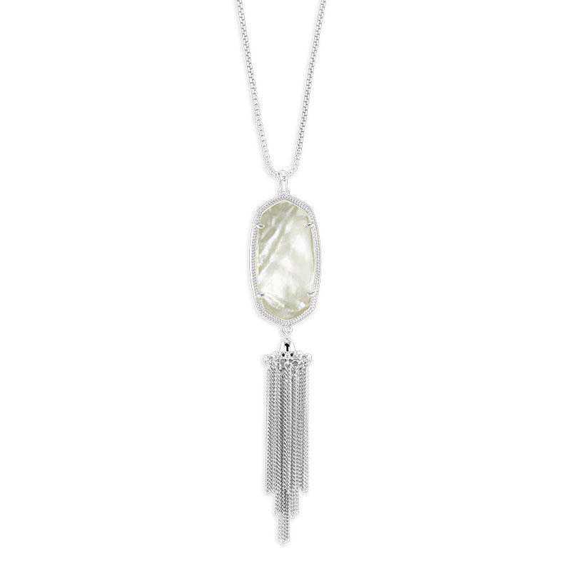 Kendra Scott Rayne Tassel Necklace in Ivory Mother of Pearl