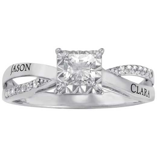 Ladies’ Princess-Cut Gemstone Promise Ring: Lovely