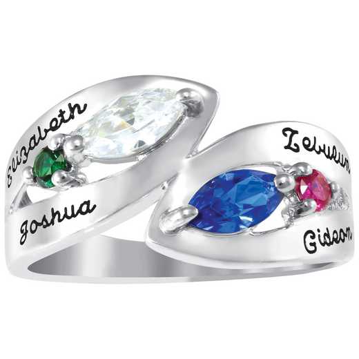 Mother's Four-Stone Personalized Ring: Magnificent