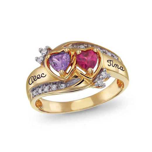 Two-Stone Heart Promise Ring