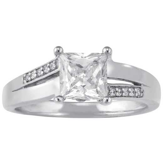 Ladies Princess-Cut Promise Ring: Timeless